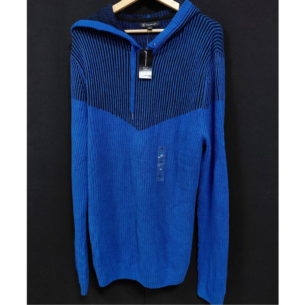 NWT INC INTERNATIONAL CONCEPTS Knit Hoodie Solid Long Sleeve Men Size XL